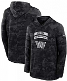 Men's Washington Commanders Black 2026 Salute to Service Sideline Lightweight Dri-FIT Long Sleeve Hoodie